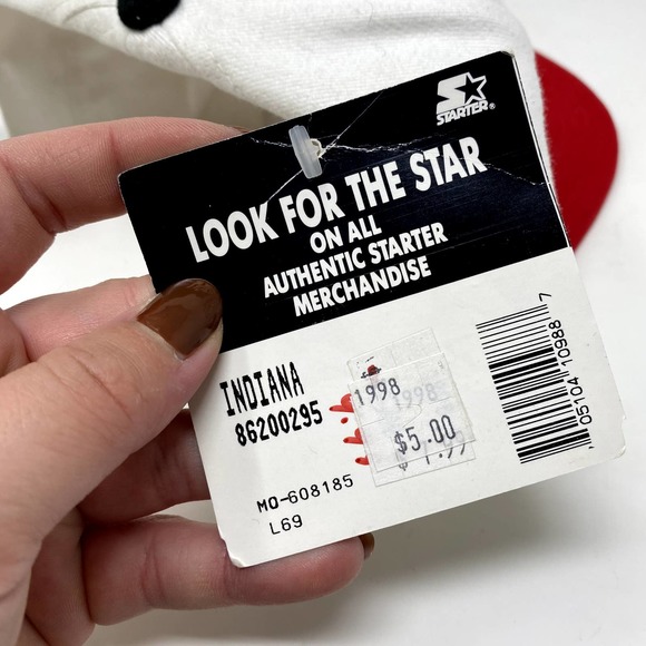 Deadstock Vintage Starter IU Indiana University Snapback Hat - Picture 3 of 7